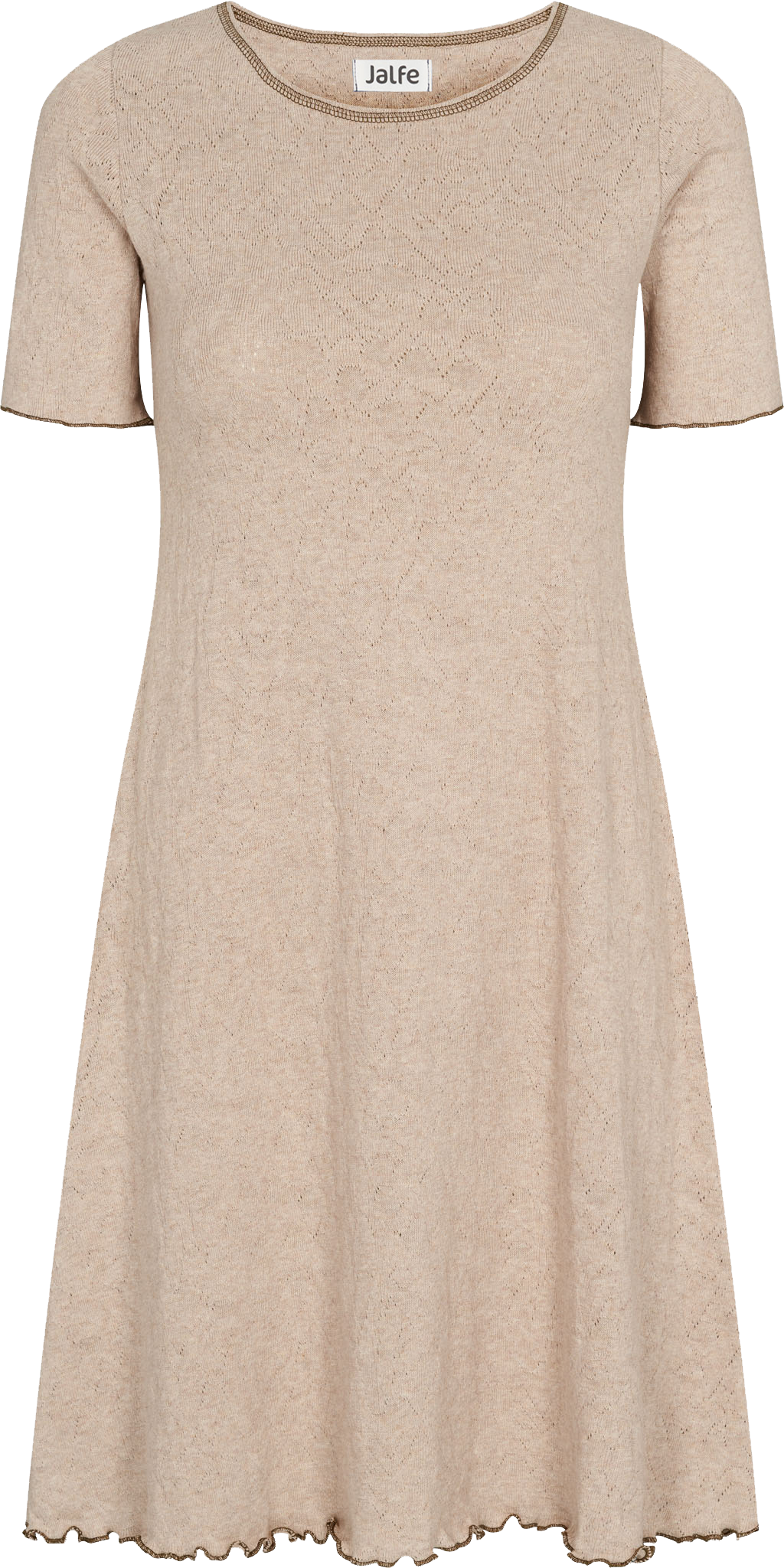 Dress s/s jacquard organic cotton